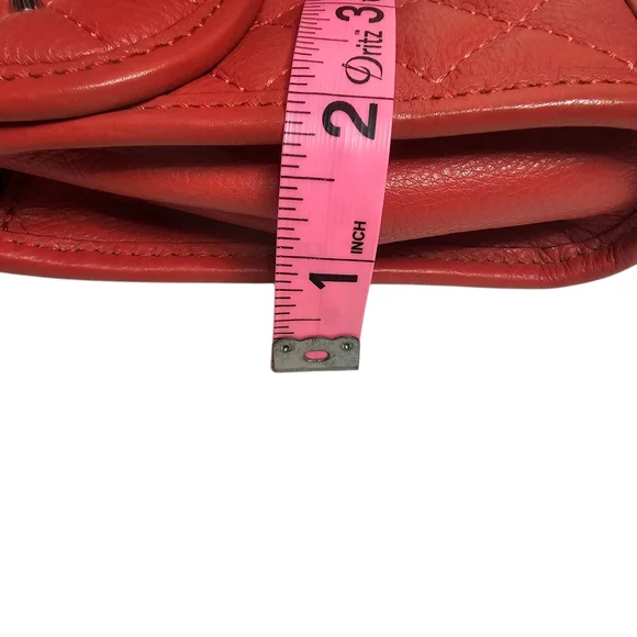 Rebecca Minkoff Red Studded Quilted Chain Adjustable Strap Crossbody Flap Bag - Picture 11 of 16